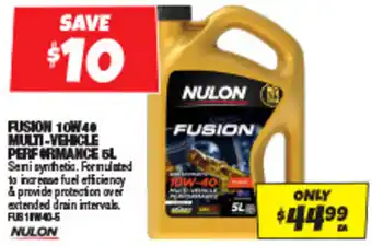 Autobarn FUSION 10W4* MULTI-VEHICLE PERFORMANCE 5L offer