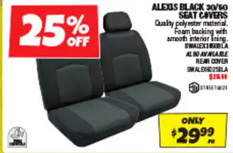 Autobarn ALEXIS BLACK 30/50 SEAT COVERS offer