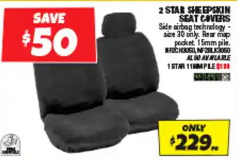 Autobarn 2 STAR SHEEPSKIN SEAT COVERS offer