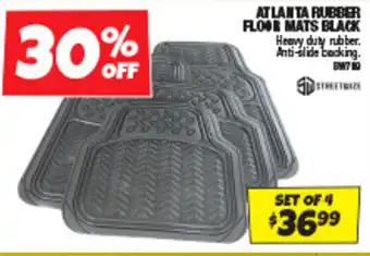 Autobarn ATLANTA RUBBER FLOOR MATS BLACK offer