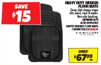 Autobarn HEAVY DUTY RUBBER FLOOR MATS offer