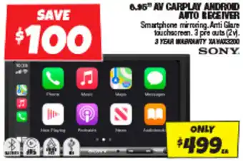 Autobarn 6.96" AV CARPLAY ANDROID AUTO RECEIVER offer