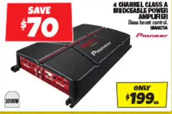 Autobarn 4 CHANNEL CLASS A BRIDGEABLE POWER AMPLIFIER offer