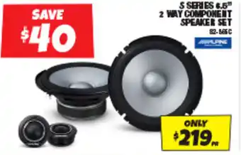Autobarn S SERIES 6.5" 2 WAY COMPONENT SPEAKER SET offer