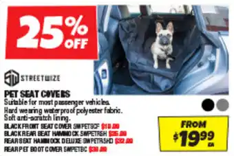 Autobarn PET SEAT COVERS offer