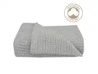Baby Bunting Living Textiles Cot Organic Cellular Blanket Grey offer