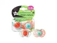 Baby Bunting Tommee Tippee Closer To Nature Soother - Fun Style - 18-36 Months - 2 Pack offer