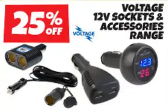 Autobarn VOLTAGE 12V SOCKETS & ACCESSORIES RANGE offer