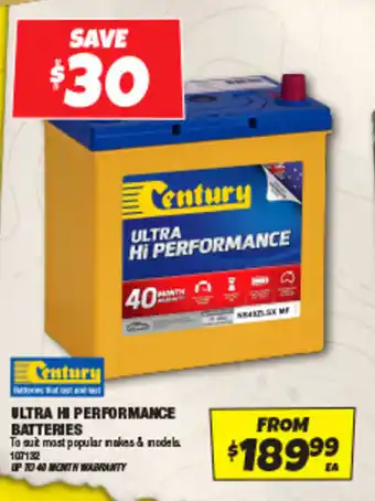 Autobarn ULTRA HI PERFORMANCE BATTERIES offer