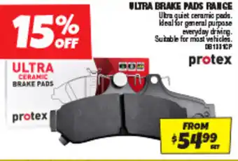 Autobarn ULTRA BRAKE PADS RANGE offer