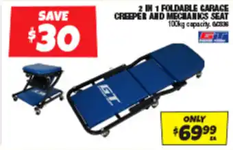 Autobarn 2 IN 1 FOLDABLE CARAGE CREEPER AND MECHANICS SEAT offer