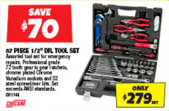 Autobarn 87 PIECE 1/2" DR. TOOL SET offer