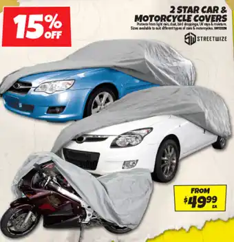 Autobarn 2 STAR CAR & MOTORCYCLE COVERS offer