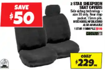 Autobarn 2 STAR SHEEPSKIN SEAT COVERS offer