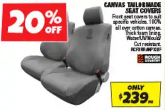 Autobarn CANVAS TAILORMADE SEAT COVERS offer