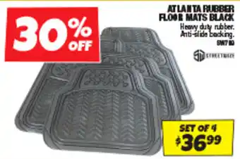 Autobarn ATLANTA RUBBER FLOOR MATS BLACK offer