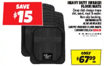 Autobarn HEAVY DUTY RUBBER FLOOR MATS offer