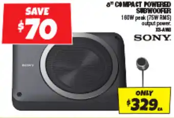 Autobarn 8" COMPACT POWERED SUBWOOFER offer