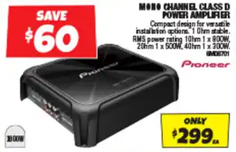 Autobarn MONO CHANNEL CLASS D POWER AMPLIFIER offer