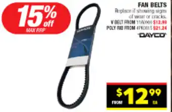 Autopro FAN BELTS offer