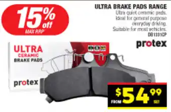 Autopro ULTRA BRAKE PADS RANGE offer