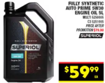 FULLY SYNTHETIC AUTO PRIME 5W30 ENGINE OIL 5L