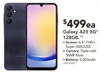 Harvey Norman Galaxy A25 5G 128GB offer