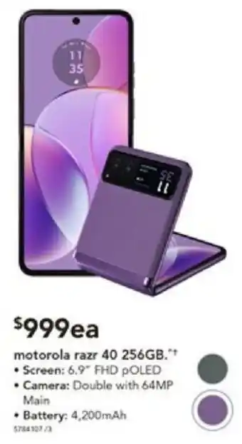 Harvey Norman motorola razr 40 256GB offer