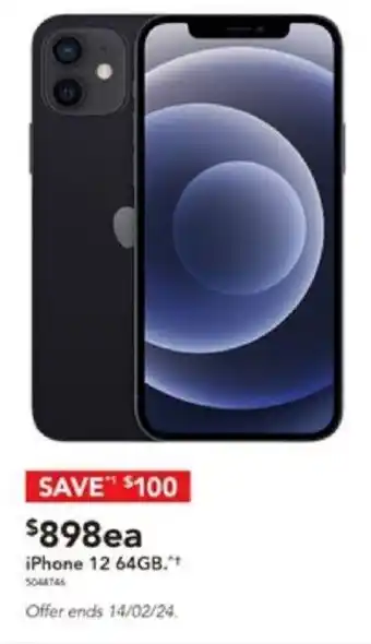 Harvey Norman iPhone 12 64GB offer