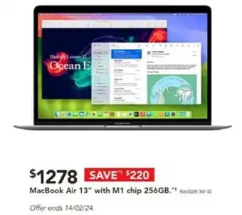 Harvey Norman MacBook Air 13" with M1 chip 256GB offer