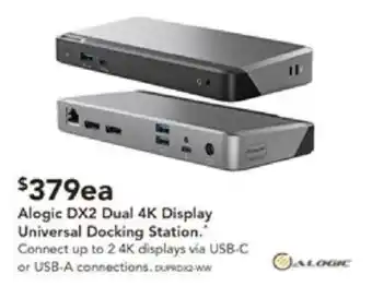 Harvey Norman Alogic DX2 Dual 4K Display Universal Docking Station offer