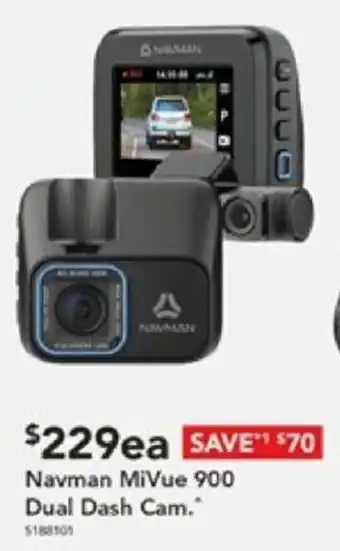 Harvey Norman Navman MiVue 900 Dual Dash Cam offer