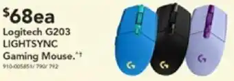 Harvey Norman Logitech G203 LIGHTSYNC Gaming Mouse offer