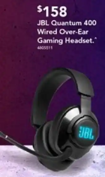 Harvey Norman JBL Quantum 400 Wired Over-Ear Gaming Headset offer