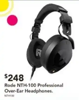 Harvey Norman Rode NTH-100 Professional Over-Ear Headphones offer