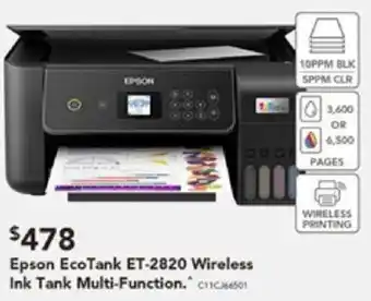 Harvey Norman Epson EcoTank ET-2820 Wireless Ink Tank Multi-Function offer