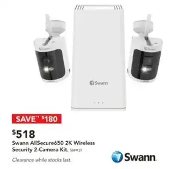 Swann AllSecure650 2K Wireless Security 2-Camera Kit