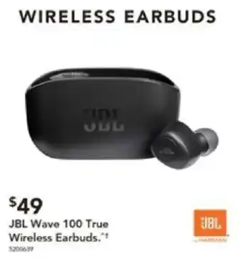 Harvey Norman JBL Wave 100 True Wireless Earbuds offer