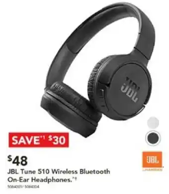 Harvey Norman JBL Tune 510 Wireless Bluetooth On-Ear Headphones offer