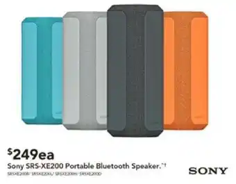 Harvey Norman Sony SRS-XE200 Portable Bluetooth Speaker offer