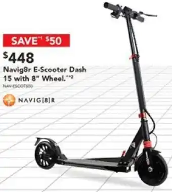 Harvey Norman Navig8r E-Scooter Dash 15 with 8" Wheel offer