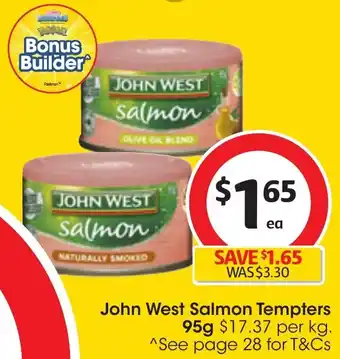 Coles John West Salmon Tempters 95g offer