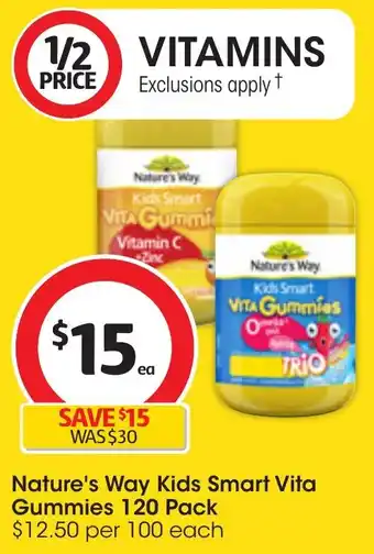 Coles Nature's Way Kids Smart Vita Gummies 120 Pack offer