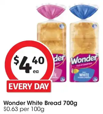 Wonder White Bread 700g