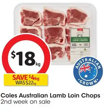 Coles Coles Australian Lamb Loin Chops offer