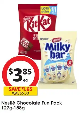 Coles Nestlé Chocolate Fun Pack 127g-158g offer