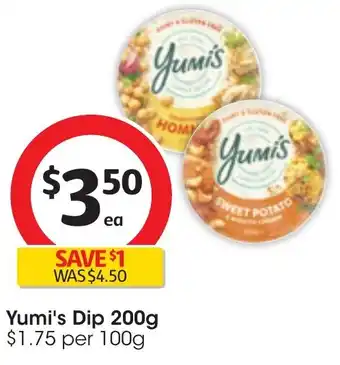 Coles Yumi's Dip 200g offer