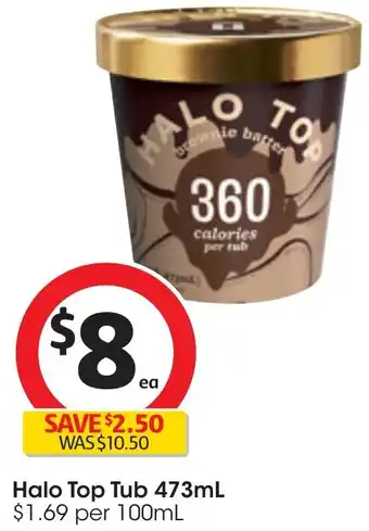 Coles Halo Top Tub 473mL offer