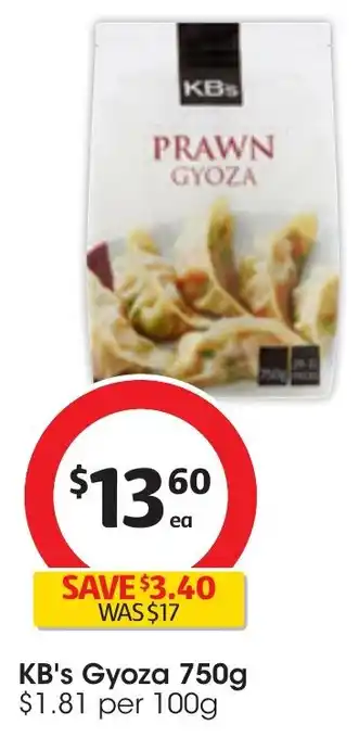 Coles KB's Gyoza 750g offer