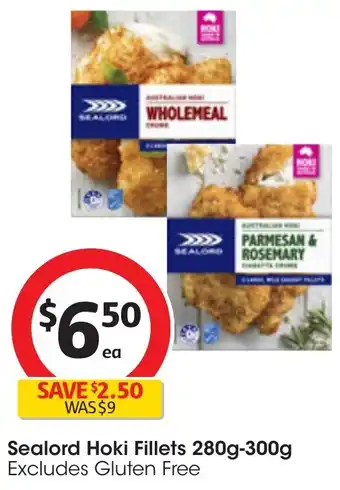 Coles Sealord Hoki Fillets 280g-300g offer